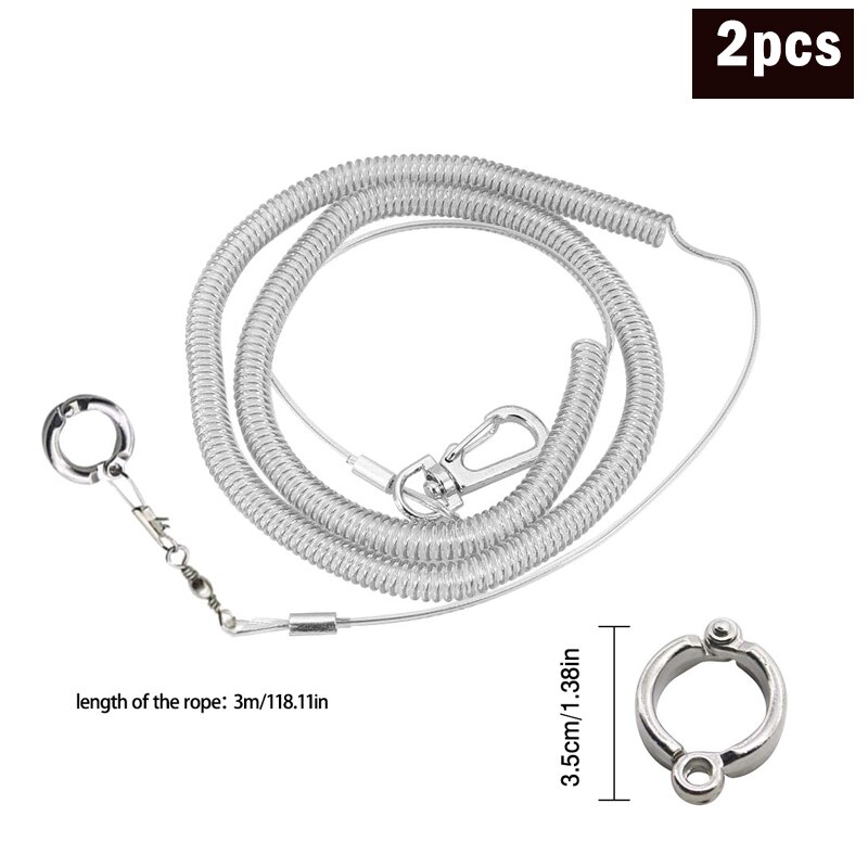 3M Papegaai Vliegende Touw Met Been Ring Outdoor Vlucht Training Touw Met Ultra Lichte Training Touw Met Meerdere Specificaties: 2pc 3.5mm