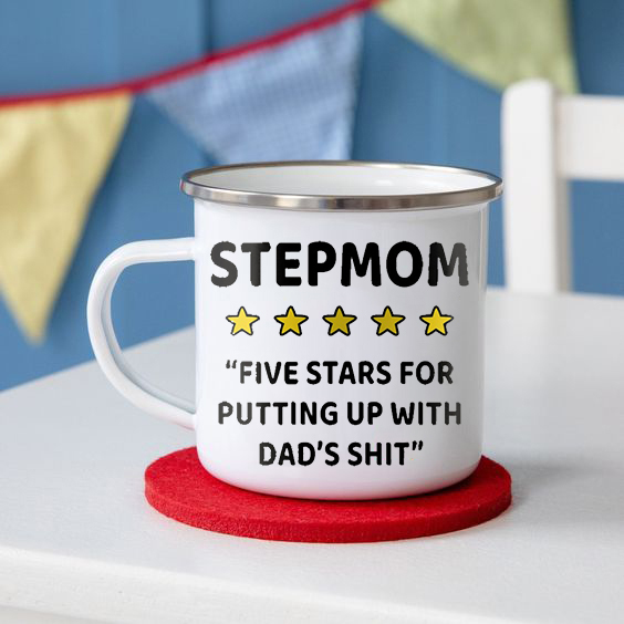 Meilleurs Bonus Maman Tasse Belle-Mère Tasses à Café Maman Tasse À Café Étape Maman Boire Tasses de Fête Des Mères pour Bonus Maman D'anniversaire: XH4811-A015WH-8