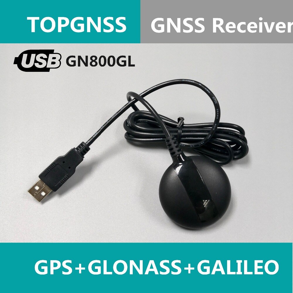 TOPGNSS USB GPS receiver GLONASS GALILEO M8030 Dual GNSS receiver module antenna aptop PC,GN800G,better than BU-353S4 G-mouse