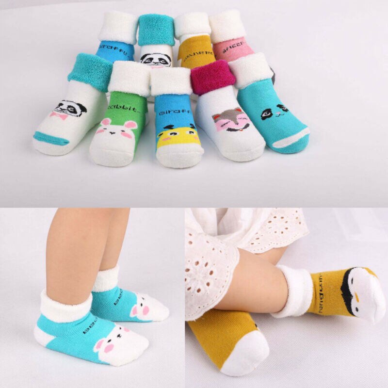 Infant Toddler Baby Boy Girls Socks That Look Like Shoes Anti-slip Cotton Indoor Sock 0-3 Years Peace Socks Black white blue Red