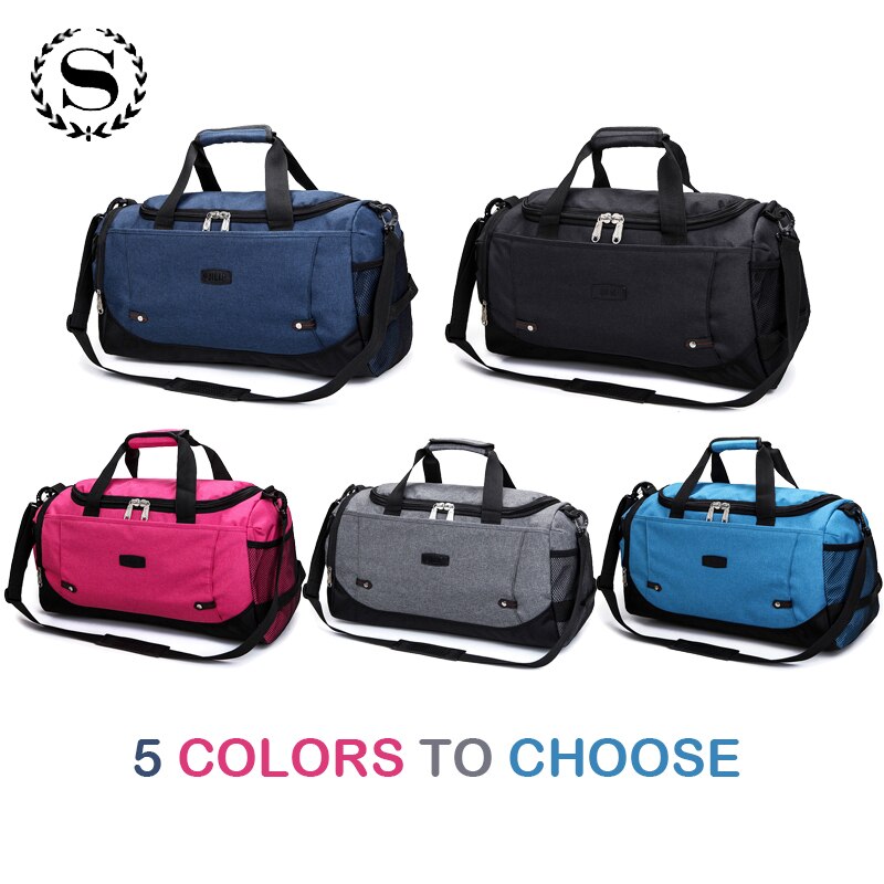 Scione Unisex Grote Reisbagage Tassen Multifunctionele Duffel Schoudertas Casual Messenger Portable Pack Met Schoenen Opslag