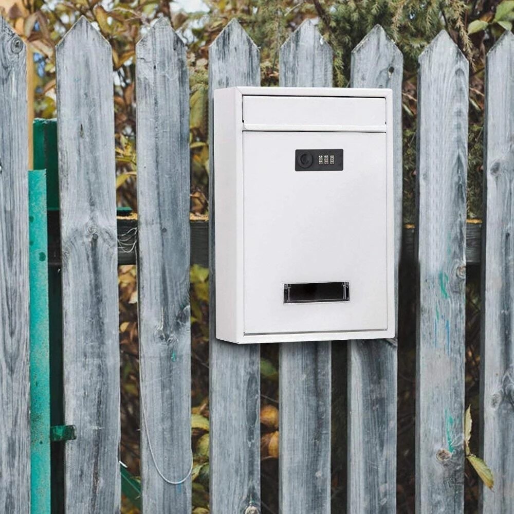 Vintage Wall Mounted Mailbox With Combination Lock Metal Coded Lock Letterbox Post Newspaper Box Buzon De Correos Exterior