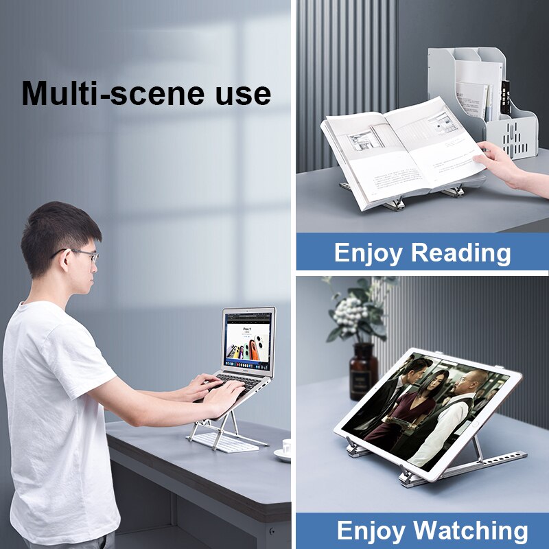 Adjustable Laptop Holder Support Notebook Stand For Mackbook Pro Air Computer Base Riser Portable Laptop Stand Cooling Bracket