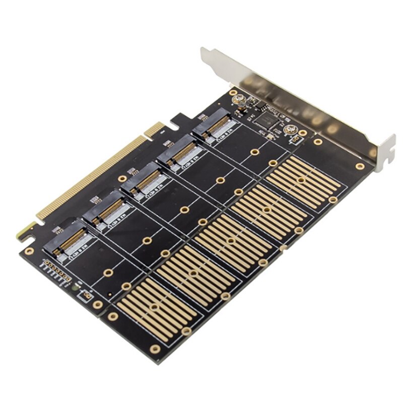 JMB585 PCIe X16 M.2 Key B NVMe SSD Expansion Card NGFF SSD Adapter Card for Laptop PC