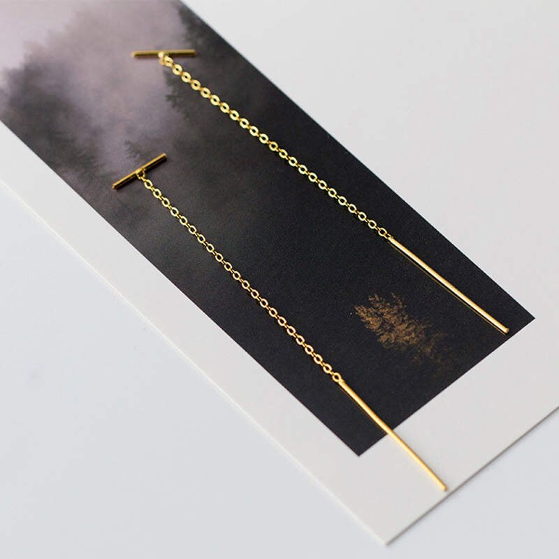 INZATT Echt 925 Sterling Silber Kette Quaste Zucht Ohrringe Frauen Edlen Schmuck Party minimalistisch Netter Zubehör