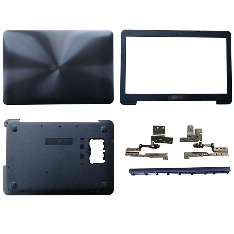 Dla ASUS A555 X555 Y583 W509 F554 F555 K555 X554 R556 Laptop LCD tylna pokrywa przednia bezel zawiasy pokrywa podpórce pod nadgarstki dolny futerał
