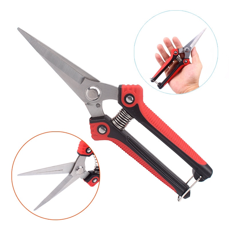 Tuingereedschap Anti-Slip Tuinieren Snoeischaar Schaar Roestvrij Staal Snijgereedschappen Set Snoeischaar Boom Cutter Thuis Gereedschap 200mm