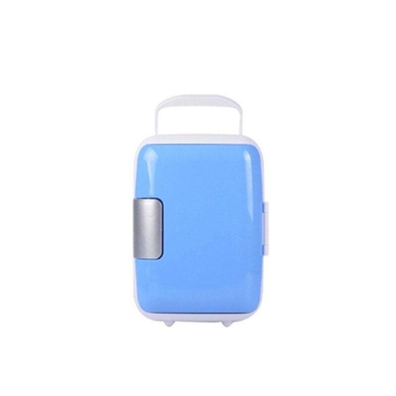 4L Car Refrigerator Automoble Mini Fridge Refrigerators Freezer Cooling Box frigobar Food Fruit Storage Fridge Compressor: Blue