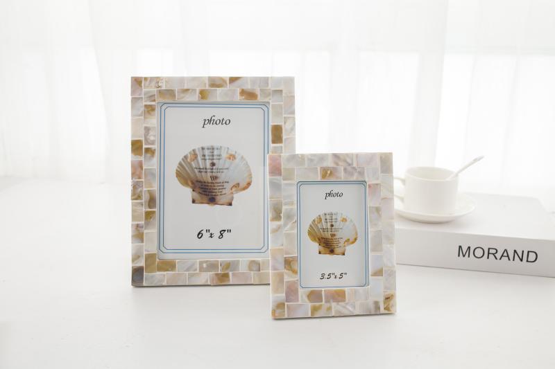 Modieuze Handgemaakte Oceaan Decor Seashell Picture Photo Frames YSPF-016