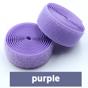 Haisen,Solid Color Soft Nylon Hook and Loop Adhesive Fastener Tape,Magic Tape, Sewing Accessories For Clothe/ Bag/ Shoe/AB Stick: Purple - K