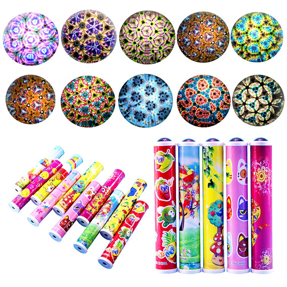 Cartoon 3D Kaleidoscope Imaginative Fancy Colorful World Magic Toddler Sensory Educational Toys For Children Random Color