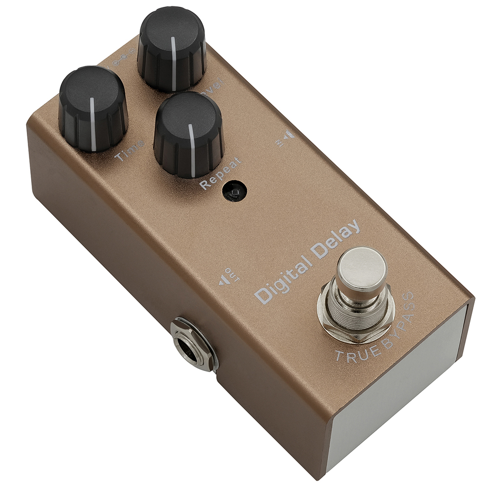 Pedal de guitarra eléctrica Vintage Overdrive/Distortion Crunch/Distortion/Sueño de EE. UU./Coro clásico/Fase Vintage/Delay Digital: Castaño