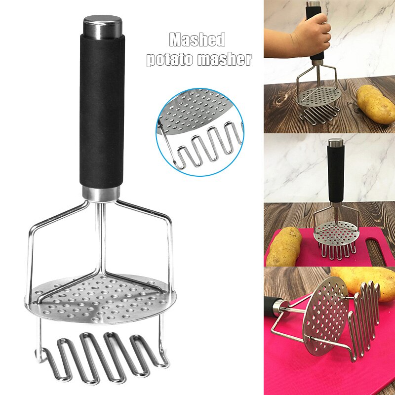 Rvs Aardappelstamper Met Handvat Intrekbare Voorjaar Diy Aardappelpuree Eenvoudig Te Gebruiken Tool Tb
