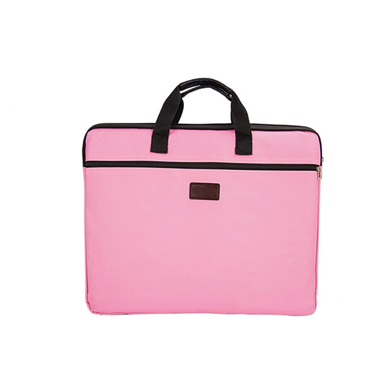 Bolsa de documentos portátil de lona A4, bolsa de oficina con cremallera, gran capacidad, bolso de mano para hombre y mujer, bolsa de información multicapa, maletín para reuniones