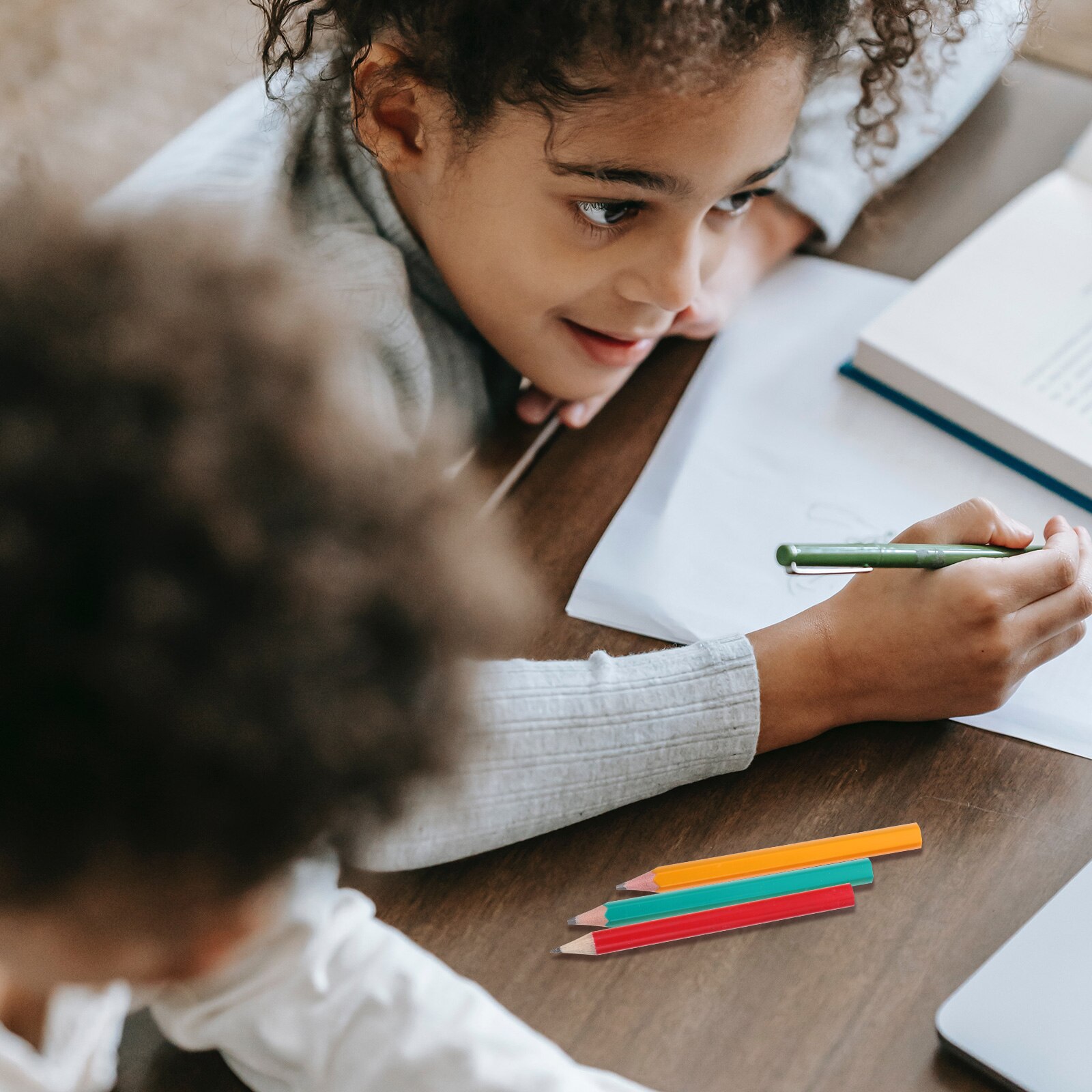 108Pcs Portable Kids Writing Pencils Plastic Pencils for Toddlers Writing Learning Pencils for Children