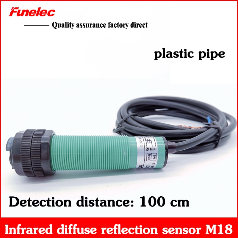 Diffuus-reflecterende foto-elektrische sensor met achtergrondvervaging