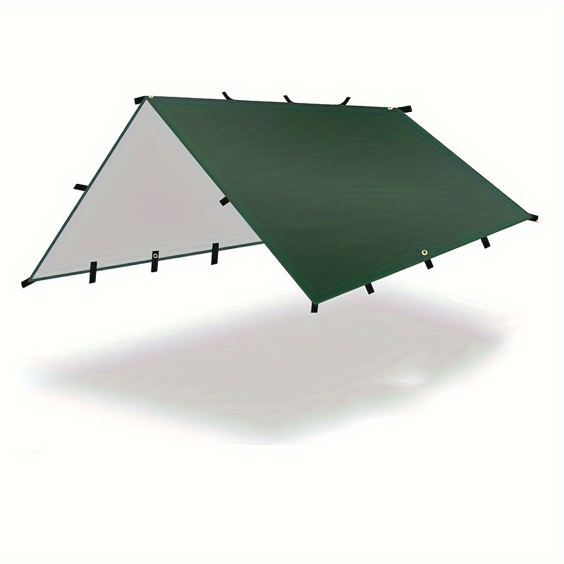 Tienda de campaña impermeable con 19 puntos para colgar, lona de supervivencia, refugio solar, toldo de sombra para mochilero al aire libre, sombrilla para acampar: 3m * 3m