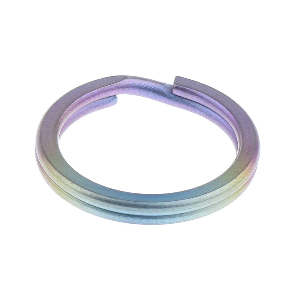 Titanium Key Ring Pocket Tool Mini Split Keychain Circle Clip Round Keychain Carabiner: Colorful 18mm