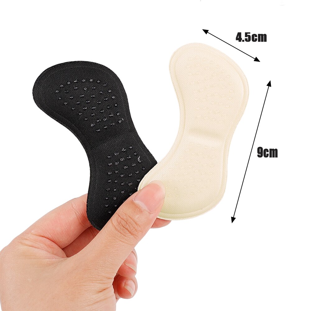 Autocollants de talons en éponge 4D, tampons doux demi-taille, antidérapants, chaussures à talons hauts de taille réduite, 2 paires
