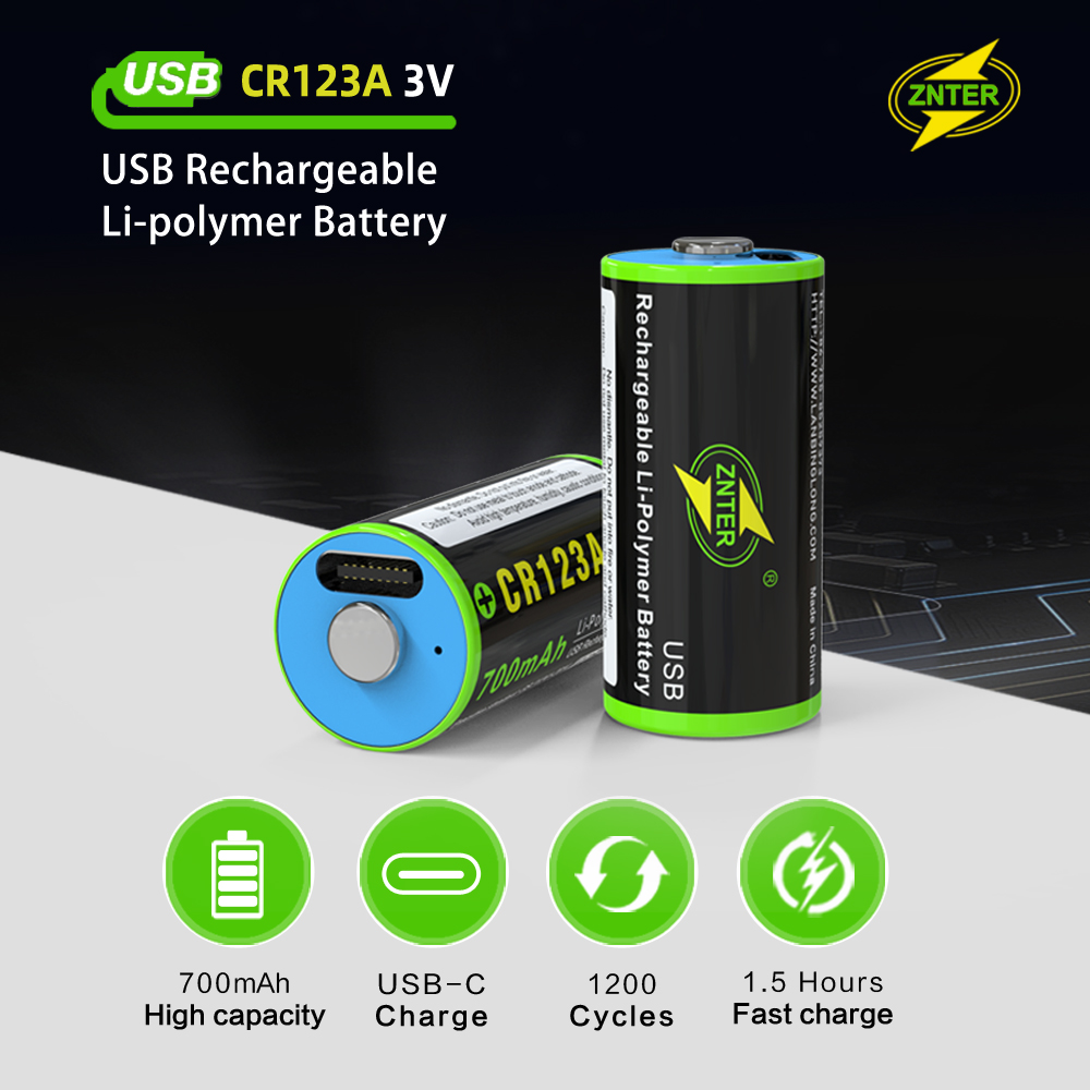 znter 2CR5 6V 700mah TYPE C usb rechargeable polymer 2CR5 rack 6V constant voltage lithium battery
