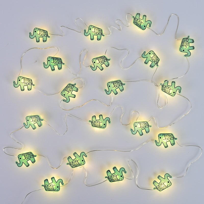 2M 20 LED Cute Fairy String Unicorn Pineapple Flamingo Watermelon String Light Garlands Wedding Festival Birthday Room Decor