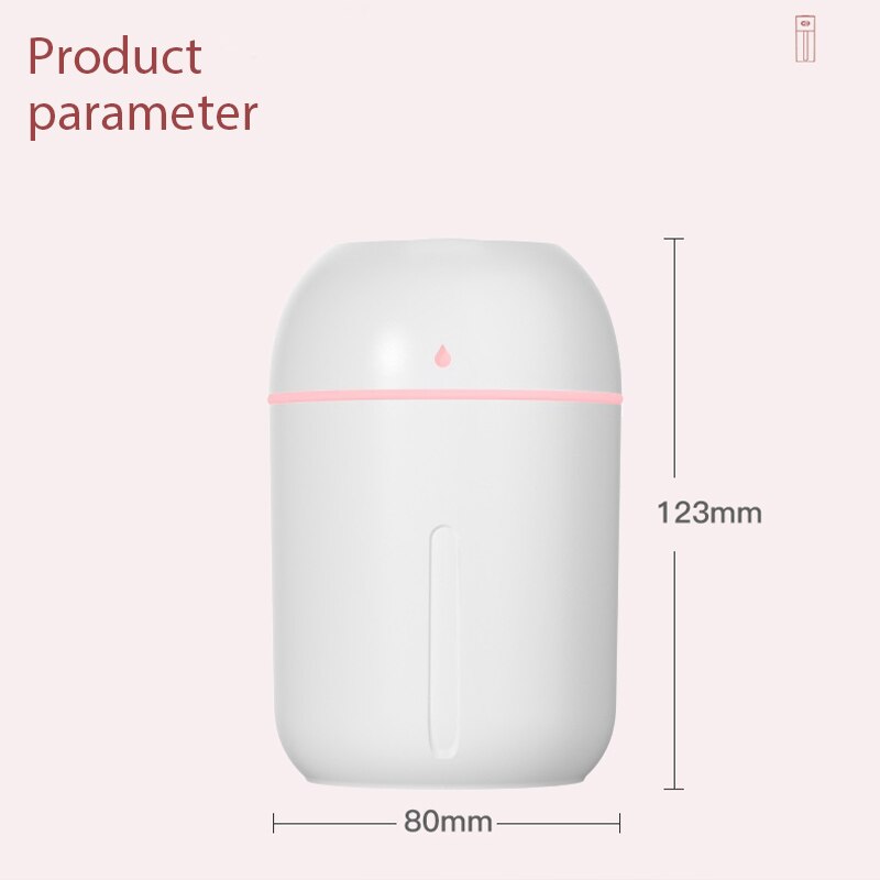 Electric Humidifier Mini Ultrasonic Air Purifier LED Lamp USB Essential Oil Diffuser Car Home Purifier Aroma Anion Mist Maker