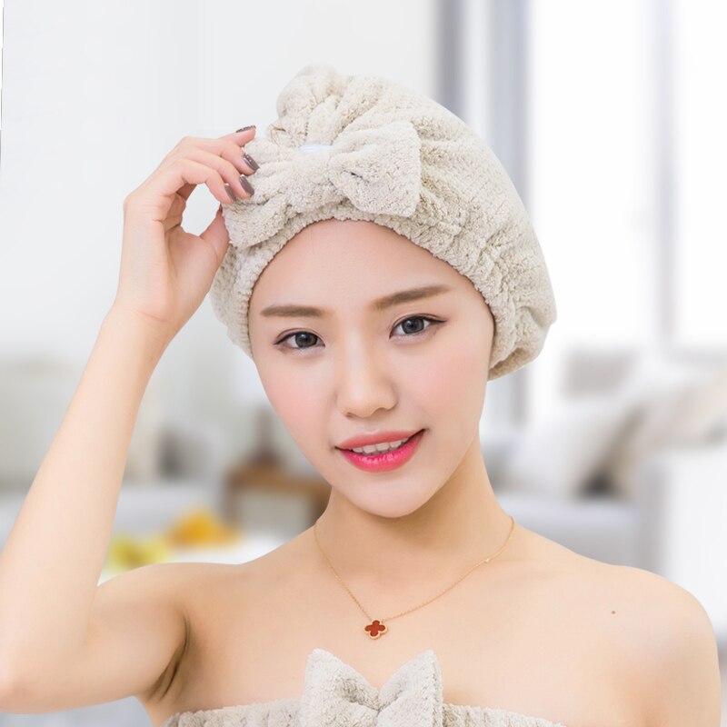 Sinsnan Solid Soft Microfiber Sneldrogende Handdoek Voor Haar Superabsorberende Bad Make-Up Multipurpose Haar Cap Voor Vrouwen Magic Handdoek