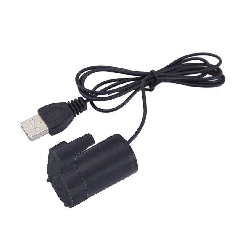 Micro Mini Submersible Water Pump Fish Tanks Aquarium Usb Powered DC 5V 2-3L/min M68E: Vertical black
