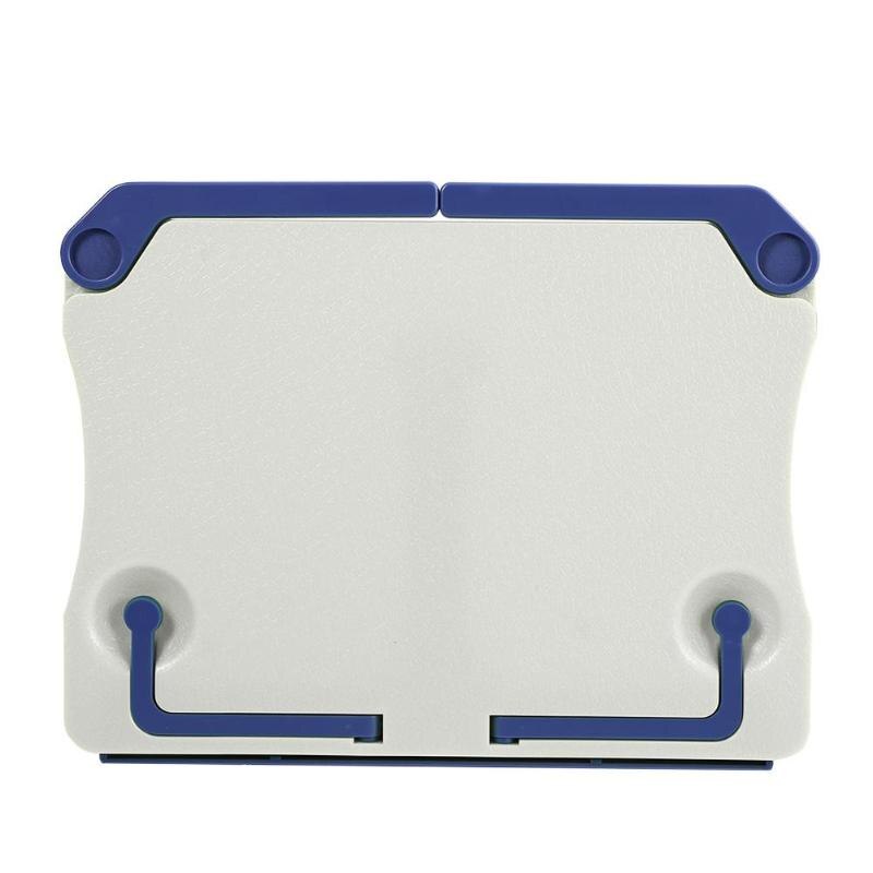 Sujetalibros de ABS plegable portátil, 5 colores, libro de lectura, lámina de soporte, estante de música, organizador de escritorio, soporte de teléfono y tableta: Beige White