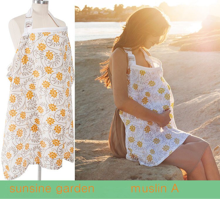 Moniteur bébé décolleté couverture pis couvre allaitement couverture d'allaitement intimité bébé alimentation tablier coton infantile tissu respirant: Or