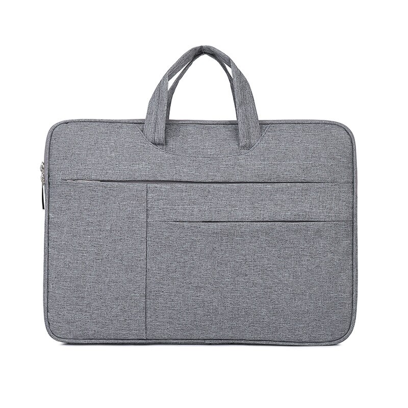 Crossten 15.6 inch Laptop Briefcase Men Women Waterproof Handbag Large Capacity Portable Thin Super slender Messenger bag: B Gray