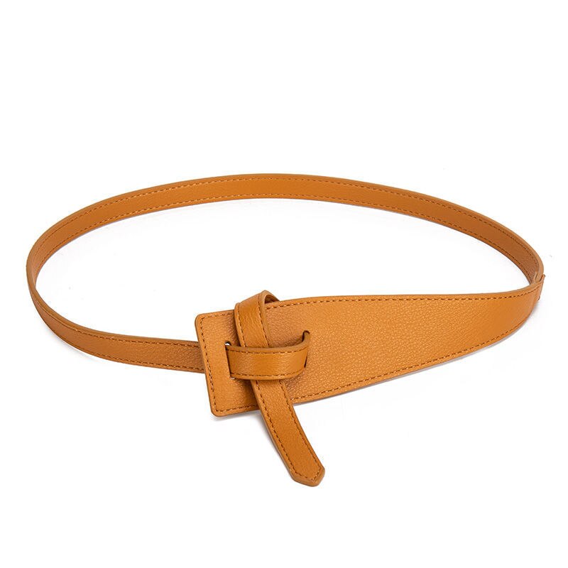 Ceinture de Trench-Coat pour femmes, Simple Pu, boucle irrégulière, nœud, ceinture amincissante, vêtements