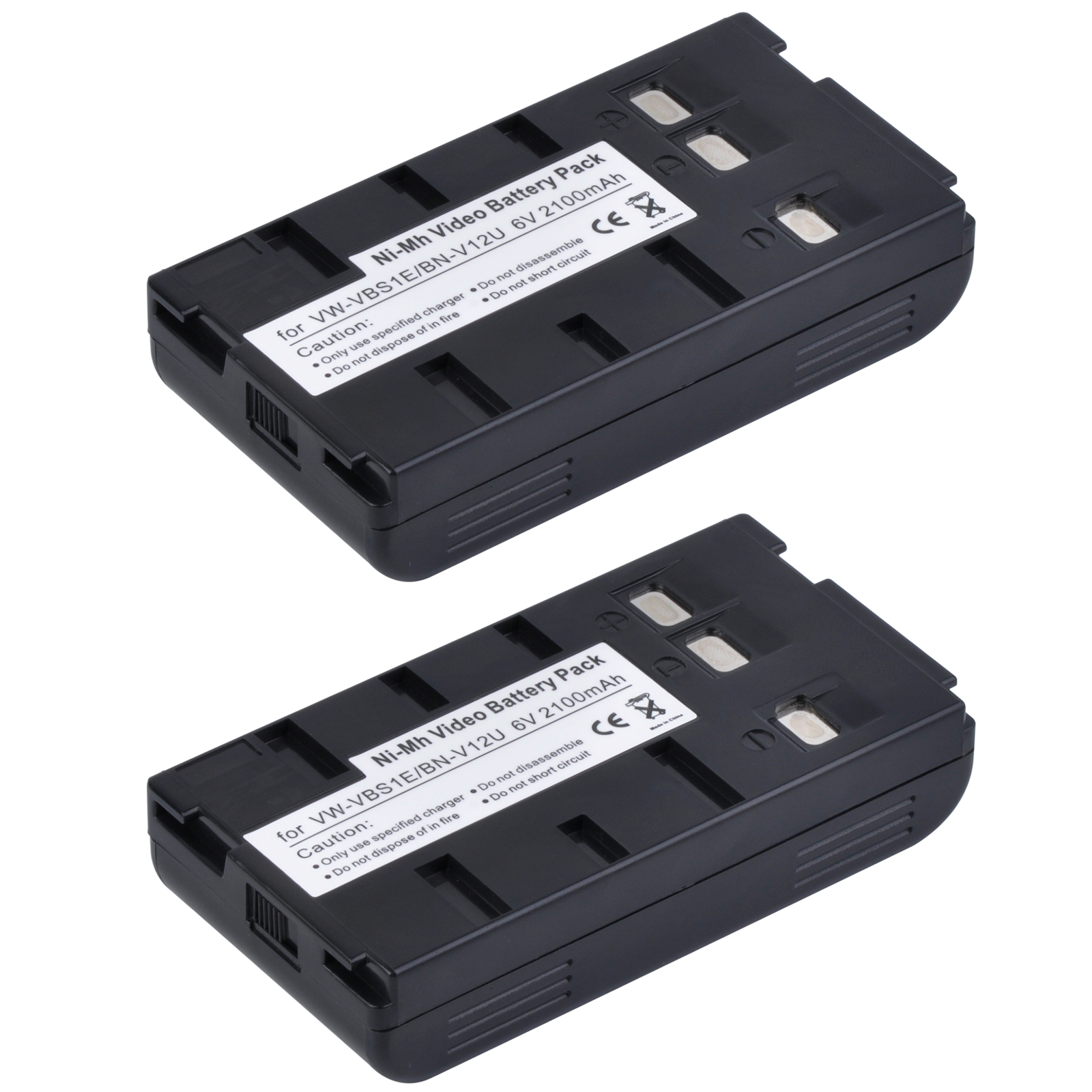 2100Mah Camcorder Batterij + Led Charger BN-V12U VW-VBS1E Voor Jvc BN-V10U BN-V11U BN-V12U BN-V14U BN-V18U BN-V22U BN-V24U PV-BP15: Black