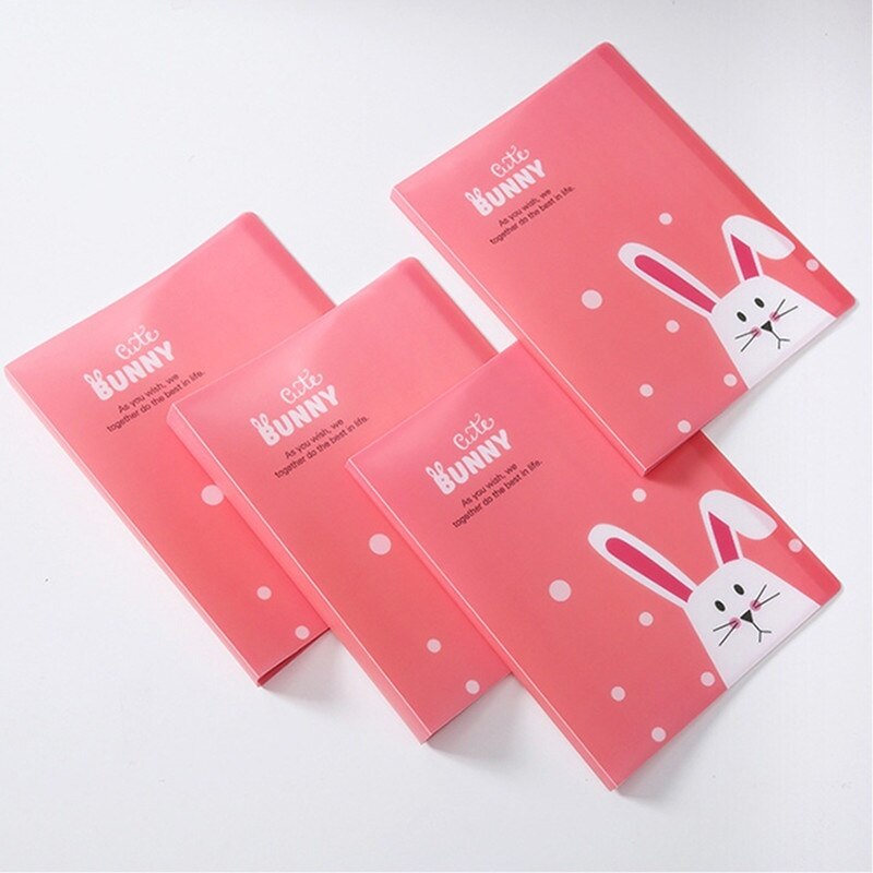 Cute Cartoon A4 File Folders:10/20/40/60 Pages Waterproof Multilayer Insert A4 Document Organizer Kawaii Folders for School
