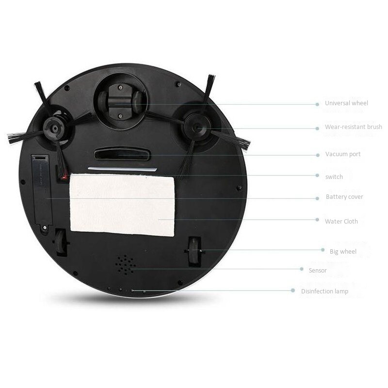 Robot Vacuum Cleaner Multifunctional Smart Floor Cleaner,5-In-1 Auto Rechargeable ing Cleaner