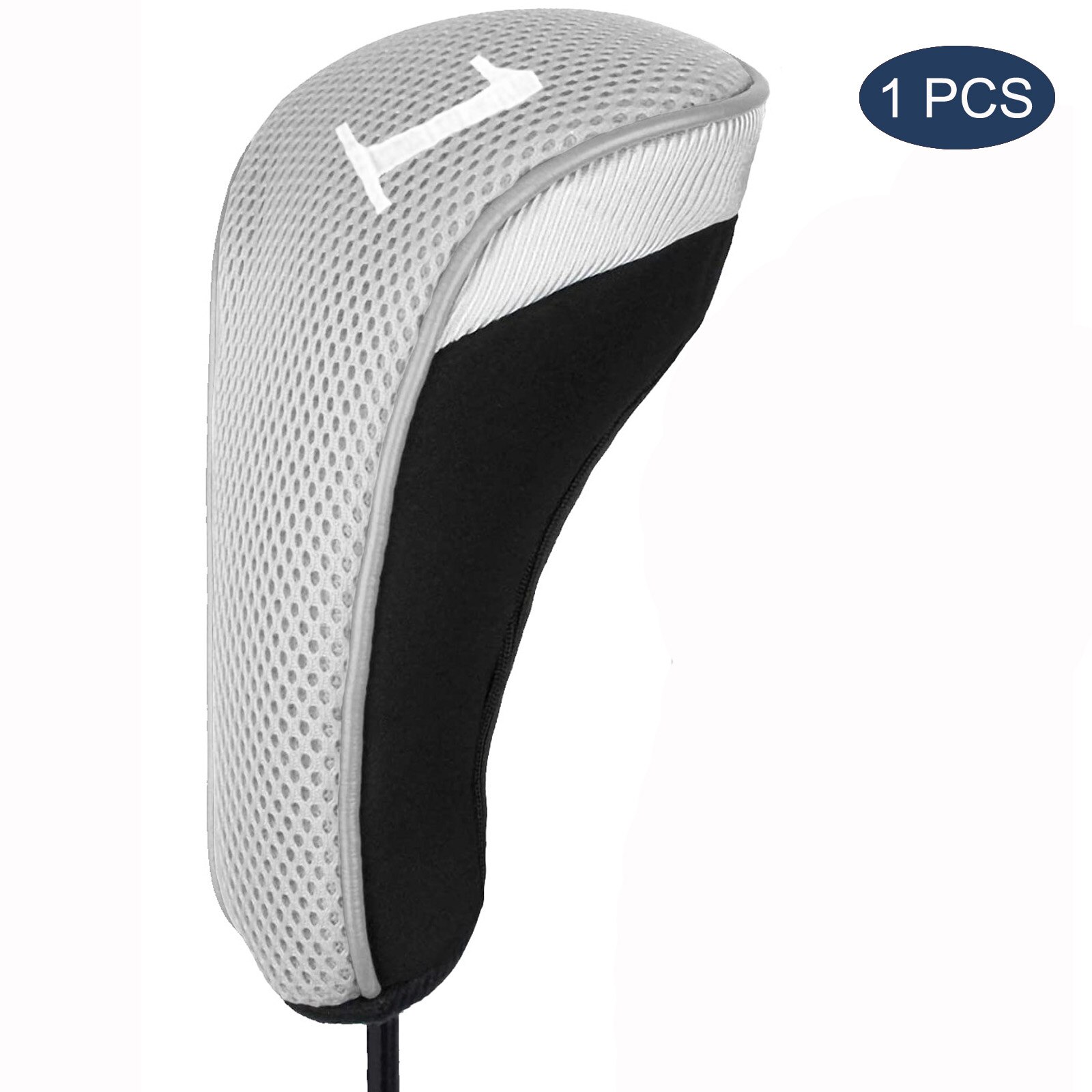 4/3/1 Pcs Set Golf Club Head Covers for Woods Clubs Headcover 1# 3# 5# Driver Fairway Hybrid Golfing Trainer Cover: Driver Grey 1Pcs