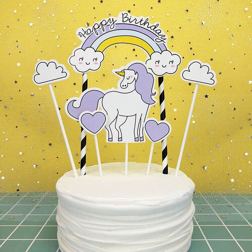 Carrousel boîte à musique décoration gâteau anniversaire | Carte de cuisson à brancher pour enfants: Ardoisé