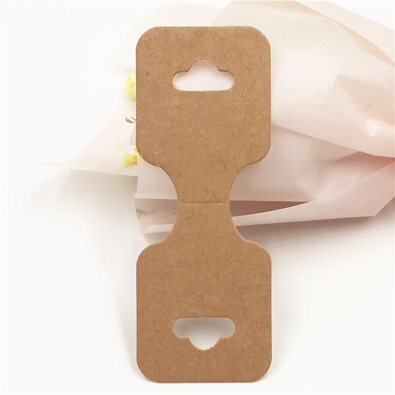 50Pcs/Lot Necklace Holder Jewelry Display Packaging Kraft Paper Fixed Multiple Patterns Printing Bracelet Jewelry Cards: A6