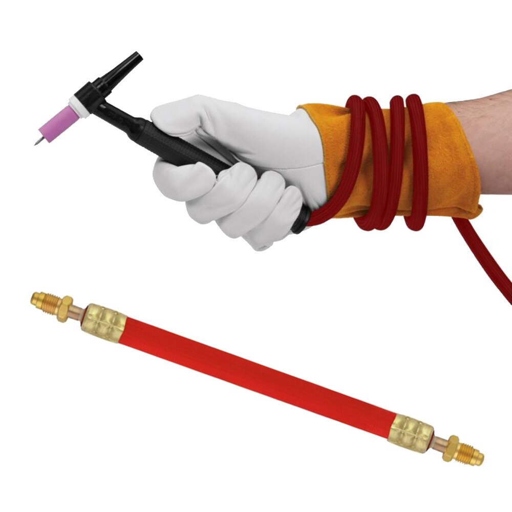 Ultra-flexible Power Cable Connected Gold+Red 25 Feet Welding Metalworking