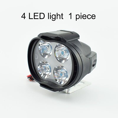 1 pair Motorcycle LED Headlight Scooter auxiliary Spotlight Headlamp 12V 24V 6500K Moto Fog lights Motorbike Spot Head Lamp DRL: Black