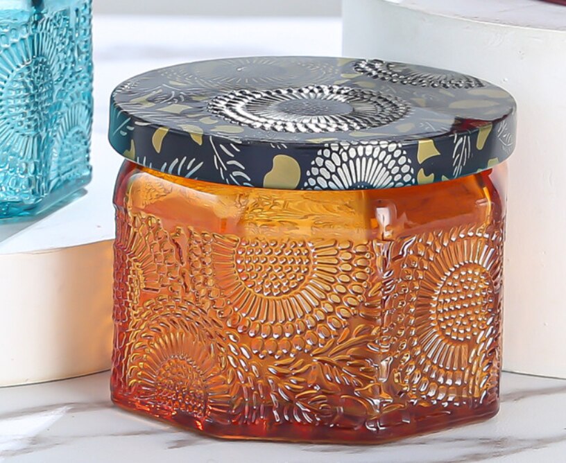 Contenedor de fabricación de velas de aromaterapia artesanal, vela de aromaterapia casera, tarro de vela blanca, taza de vela de nicho, frasco de vidrio, Cactus: tea 7.2x5cm