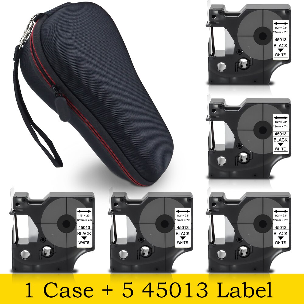 Hard Case Voor Dymo Labelmanager 160 280 Colorpop Label Printer Eva Doos Dragen Beschermende Case Tas Voor Dymo D1 45013 label Tape: 1 Case 5 45013