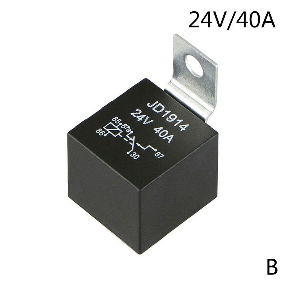Waterproof Automotive Relay 12V 24V 4pin 5pin 4P 5P Copper Relay With Car Socket Red Terminal 40A Relay Relay Black Auto Wi X4M0: B