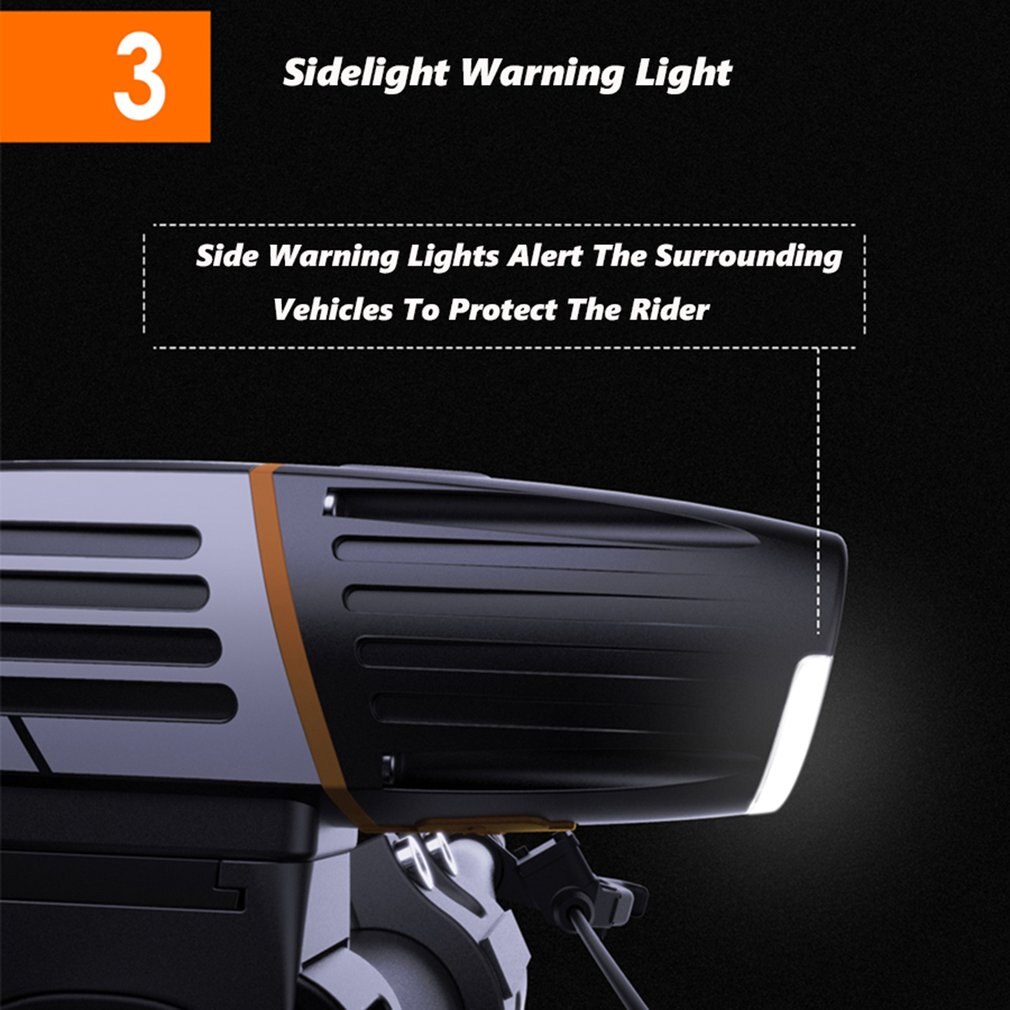 Bicycle Light Rainproof USB Rechargeable Electro-optic Smart LED Sensing 2200mAh Mountain Bike Front Lamp Headlight Flashlight