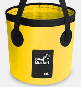 12L 20L Outdoor Draagbare Vouwen Emmer Waterdichte Tas Opvouwbare Water Emmer Vissen Camping Wandelen Reizen Auto Wassen Wastobbe: 12L-yellow