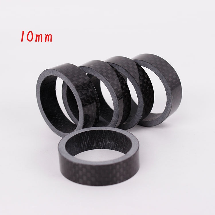 Full Carbon Fiber Road Bike Fork Headset Spacer mtb Bicycle Stem Washer Spacer 1 1/8" 10MM 3K matte Bicycle parts
