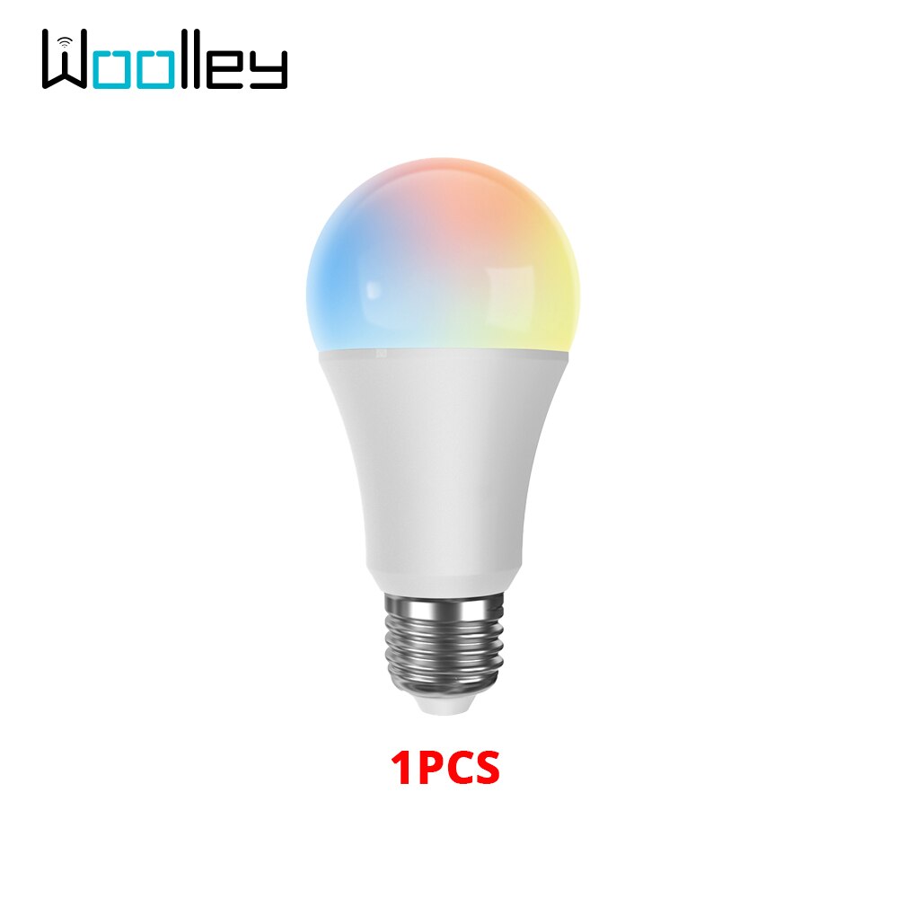Woolley wlan-smart-glühbirne mit  e27 leds 9w rgb-farben, dimmbar 220v wlan-fähig, sprachsteuerung, kompatibel mit alexa und google home: 1 stck.