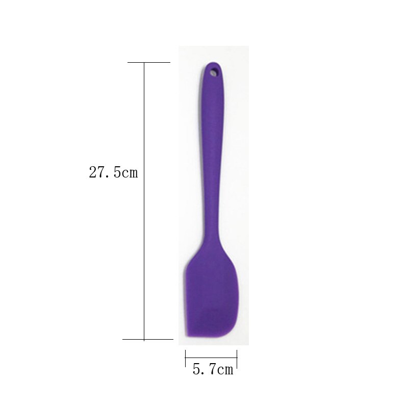 Multicolore alimentaire antiadhésif beurre cuisson Silicone spatule ensemble Cookie pâtisserie grattoir gâteau cuisson spatule Silicone spatule: large purple