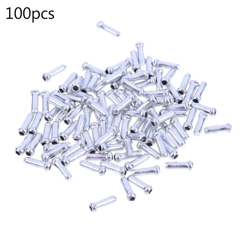 100pcs Aluminum Bicycle Brake Wire End Cap MTB Road Bike Brake Cable Cap End Tips Crimp Cycling Accessories: Other