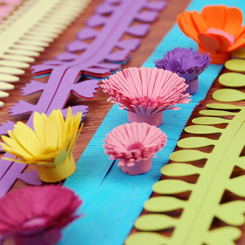 Streifen Blume Quilling Papier Bunte Origami DIY Papier Hand Handwerk Schablone Papier 18 stücke/1 tasche Sammelalben Handgemachte Dekoration